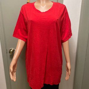 Aeropostale Basic Red oversized crew neck T-shirt Size 2XL EUC